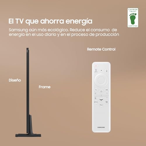 SAMSUNG TV The Frame 4K 2024 43LS03D Smart TV de 43" con Galería de Arte con Display Mate, Marcos Intercambiables, 100% Volumen de Color con Quantum Dot y One Connect y Cable Casi Invisible