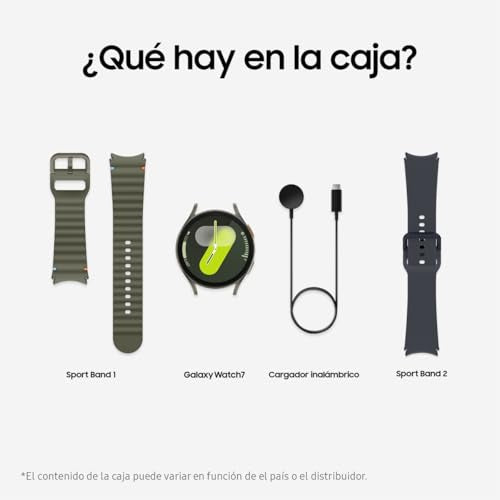 Samsung Galaxy Watch7 Bluetooth + Correa - Smartwatch 44mm, Control de Salud, Seguimiento Deportivo, Verde (Versión Española)