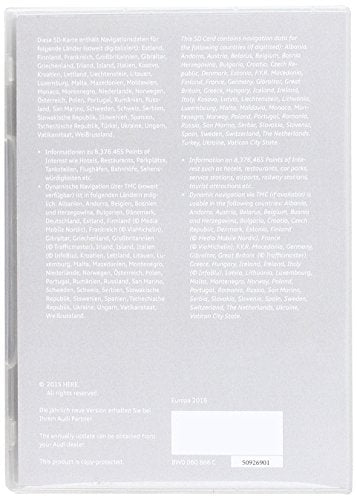 Audi 8 W0060866 C SD Tarjeta de memoria con documentos de activación