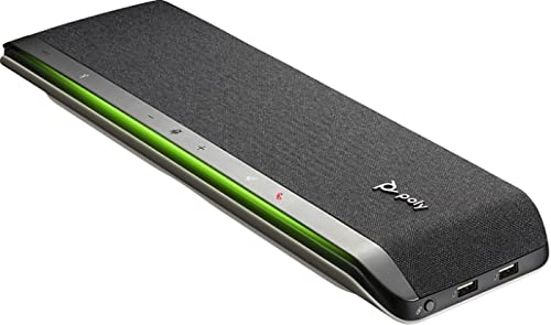 Poly – Altavoz manos libres inteligente Poly Sync 60 para salas de conferencias - Se conecta a PC/Mac mediante un cable combinado USB-A/USB-C y a teléfonos inteligentes a través de Bluetooth
