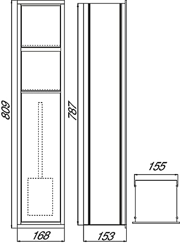 Emco Asis 150 975027850 - Armario de baño para empotrar (Cromo/Cristal Blanco, bisagra de Puerta a Elegir)