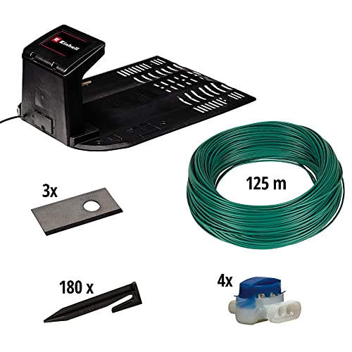 Einhell FREELEXO 450 BT SOLO Cortacésped robotizada Power X-Change (ion de litio, 18 V, 450 m2, recortador multizona, Bluetooth App, con accesorios de instalación, sin batería)