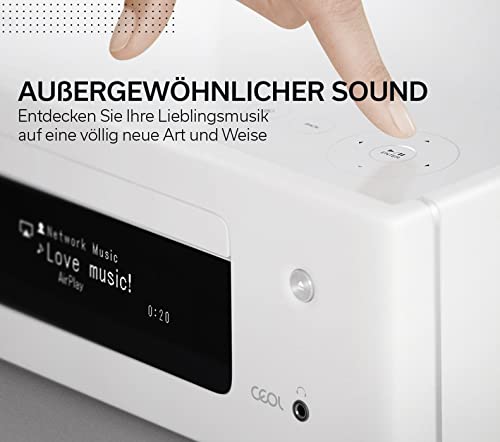 Denon Ceol/N10 - Microcadena con conexión en red, color blanco