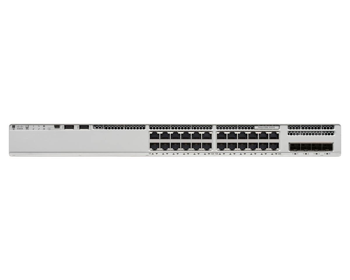 CISCO Catalyst 9200 C9200L-24P-4X Layer 3 Switch - 24 X Gigabit Ethernet Network, 4 x 10 Gigabit Ethernet Uplink - Manejable - Par trenzado, fibra óptica - Modular - Compatible con 3 capas