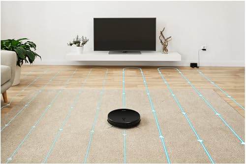 SENCOR Robot Aspirador y fregasuelos SRV 6450BK - Ultra Potente 3000Pa, Limpieza Húmeda/Seca, Navegación Giroscópica, Silencioso, Control Intuitivo a través de la Aplicación, Larga Autonomía