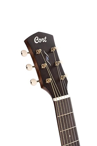 Cort Core PE - Guitarra electroacústica Parlor - Negro degradado poros abiertos (+ funda blanda)