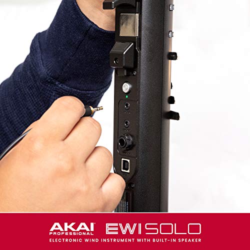 AKAI Professional EWI Solo - instrumento electrónico de viento con altavoz incorporado, batería recargable, 200 sonidos y conectividad MIDI USB
