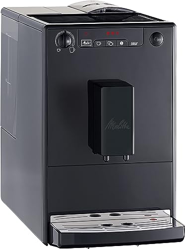 Melitta Solo E950 - Cafetera superautomática compacta con modo doble taza para expreso, máquina de café con sistema de extracción de aroma, boquilla regulable y limpieza automática, 1,2 L, negro