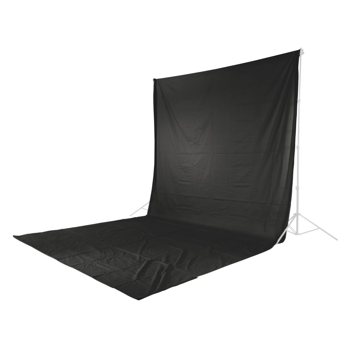 Hama Telón de Fondo fotográfico de 2,95 x 6 m (Fondo Plegable para Estudio fotográfico, 100% algodón, Pantalla Negra, Fondo para fotografía, vídeo y televisión), Color Negro