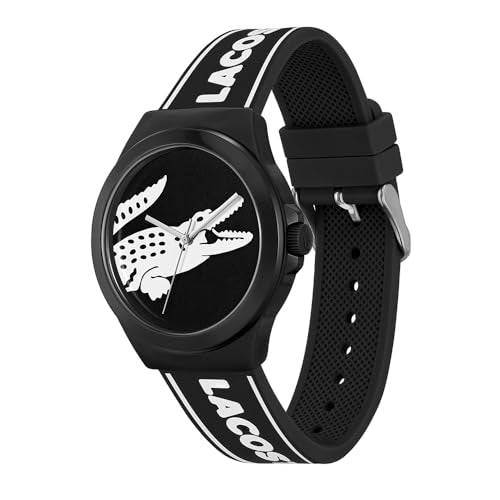 Lacoste Reloj Analógico de Cuarzo para Hombre Colección NEOCROC con Correa de Silicona Negra - 2011185