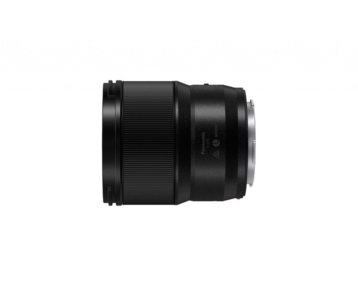 Panasonic LUMIX S-S85E - Objetivo fijo para Cámaras de montura M4 / 3 (Distancia focal de 85 mm, F 1.8, Lumix S, soporte en L, resistente a polvo y salpicaduras, adecuado para Retratos) Negro