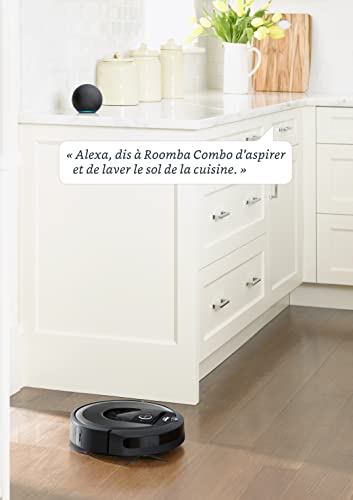 iRobot Roomba Combo i8 Robot Aspirador y Friegasuelos 2 en 1 Cepillos Goma antienredos Ideal Mascotas Mapeo avanzado y selección Zonas Navegación Inteligente Recarga y reanuda Control por Voz y App.