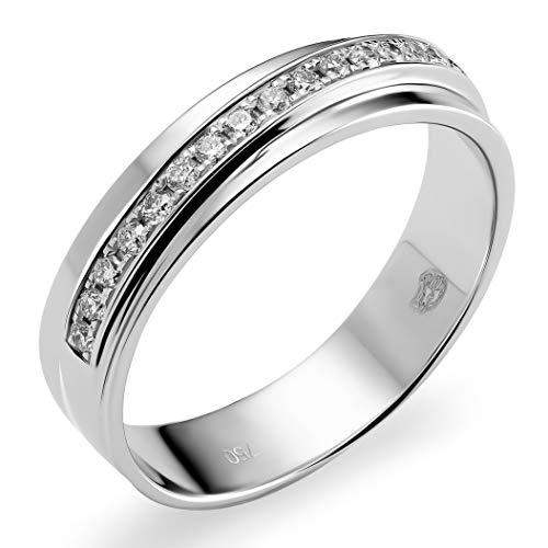 Orphelia Mujer 18 k (750) oro blanco redondo blanco diamante