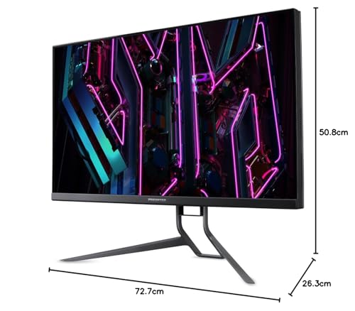 Acer Predator X32 FP Monitor para Juegos - 4K UHD, 160 Hz, USB-C Quantum-Dot, Höhenverstellung, Lautsprecher, USB-Hub