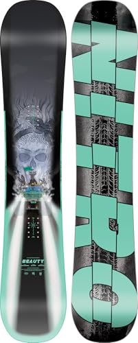 Nitro Tabla de Snowboard para Mujer Beauty BRD '25, Estilo Libre, Doble, Color Verde