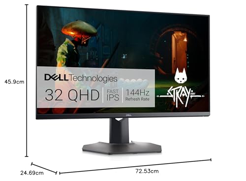 Dell G3223Q 32" 4K UHD (3840x2160) Monitor Gaming, 144Hz, Fast IPS, 1ms, AMD FreeSync Premium Pro, 95% DCI-P3, HDR 600, DisplayPort, 2x HDMI, 3x USB, Gris