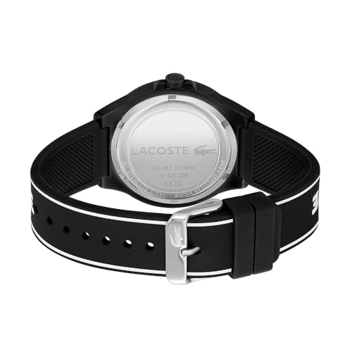 Lacoste Reloj Analógico de Cuarzo para Hombre Colección NEOCROC con Correa de Silicona Negra - 2011185