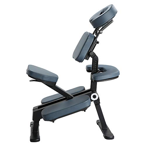 Master Massage Gymlane Portable Adjustable Folding Massage Chair Silla de Masaje portátil, Aluminio, Azul Real, Universal