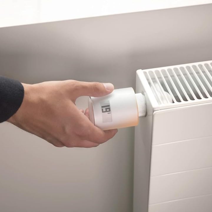 Netatmo Starter Pack Válvulas WiFi Inteligentes para Radiador, Control Remoto|Ahorro de energía, Paquete para calefacción colectiva, Compatible con Amazon Alexa, Apple y Google NVP-AMZ