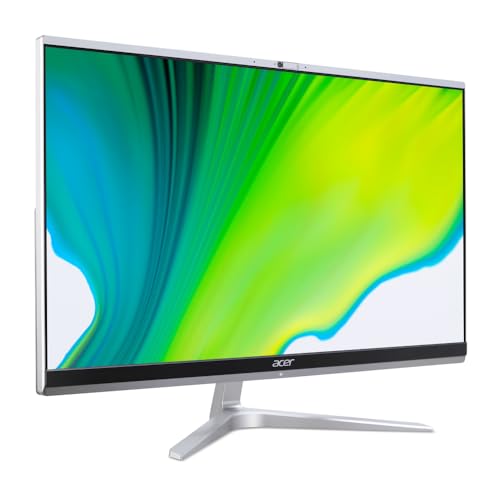 acer Aspire C24-1650, PC Desktop AIO, Intel Core i3-1115G4, 8 GB DDR4, 512 GB SSD, 23,8" Pantalla IPS FHD LED LCD, Intel UHD, WiFi, Webcam, Sin Sistema operativo/Teclado + Mouse inalámbricos