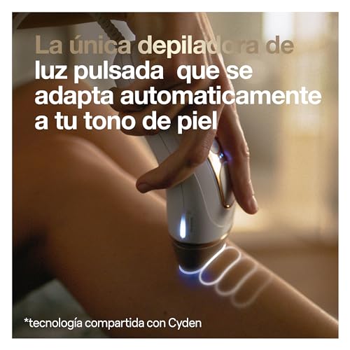 Braun Silk-expert Pro 5 Depiladora Láser Mujer/Hombre Luz Pulsada IPL, Alternativa a la Depilación Láser ,Cabezal de Precisión + Maquinilla de Afeitar Venus, PL5387, Dorada/Blanca