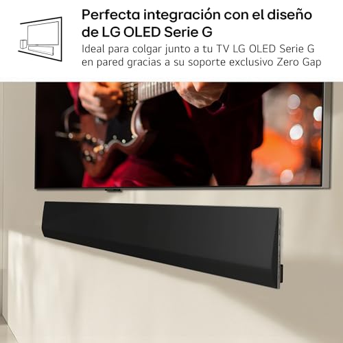 LG SG10TY - Barra de Sonido Inteligente, 420W, 3.1 Canales, Sonido Envolvente Dolby Atmos y DTS, Amplia Conectividad, Bluetooth, USB, Entrada Óptica, Negro