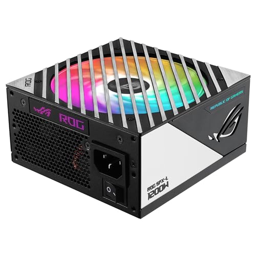 ASUS ROG Loki SFX-L 1200W Titanium - Fuente de alimentación Totalmente Modular, 80+ Titanium, Ventilador ARGB PWM de 120 mm, Aura Sync, Compatible con ATX 3.0, Compatible con PCIe 5.0