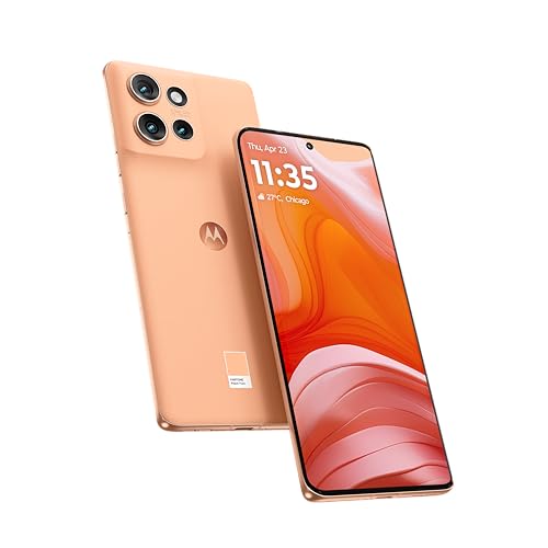 Motorola Edge 50, 24GB (12+12GB RAM Boost)/512GB, España, certificación Militar de Durabilidad, Pantalla 6,7" pOLED 1.5K, cámara 50MP y Zoom Optico 3X, Carga TurboPower de 68 W, Funda, Peach Fuzz