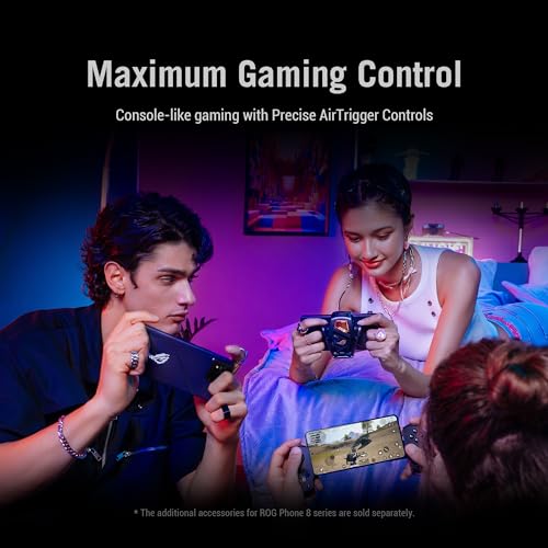 ASUS ROG Phone 8 Pro, EU Official, Phantom Black, 16GB RAM 512GB Memoria, Snapdragon 8 Gen 3, 6.78" AMOLED 165Hz, Cámara de 50MP con Gimbal