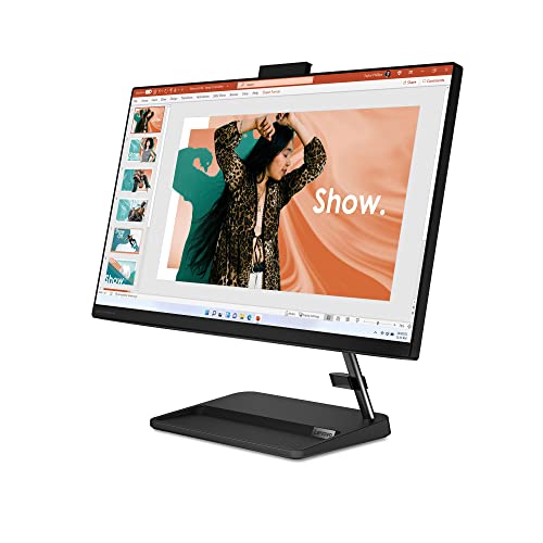 Lenovo IdeaCentre All-in-One 3 - Pantalla Full HD de 23,8" (procesador Intel Core i3-1220P, 512 GB SSD, RAM 8 GB, DVD±RW, Windows 11, Wi-Fi 6) + Teclado y ratón USB - Negro