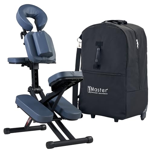 Master Massage Rio professionell Mobil Klappbar Luxus Massagestuhlpaket mit Tragetasche, König Blau Río, Aluminio, Rey Azul, Extra Breit