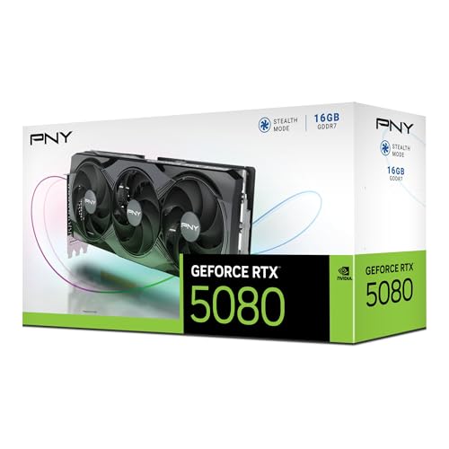 PNY Tarjeta gráfica GEFORCE RTX™ 5080 16GB Triple Ventilador DLSS 4