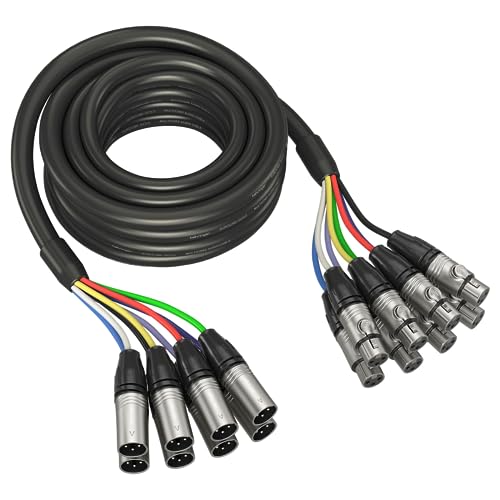 Behringer GMX-500 Gold Performance Cable multinúcleo de 8 vías de 5 m (16,4 pies) con conectores XLR