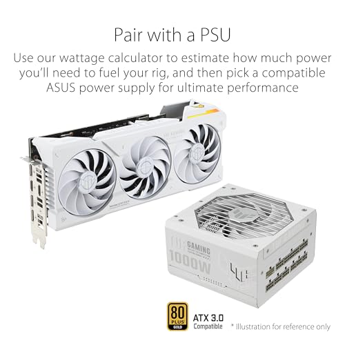 ASUS Tarjeta Grafica TUF GEFORCE RTX 4070 TI Super Gaming | 12GB | GDDR6X | DLSS3 | White