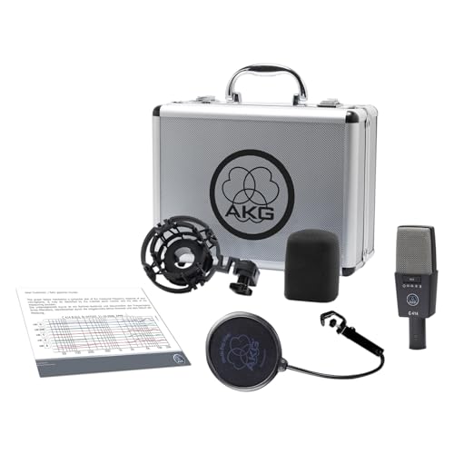 AKG C414 XLS - Micrófono (Studio, 20 - 20000 Hz, Cardioid, Alámbrico, XLR-3, 300g) Gris, Plata