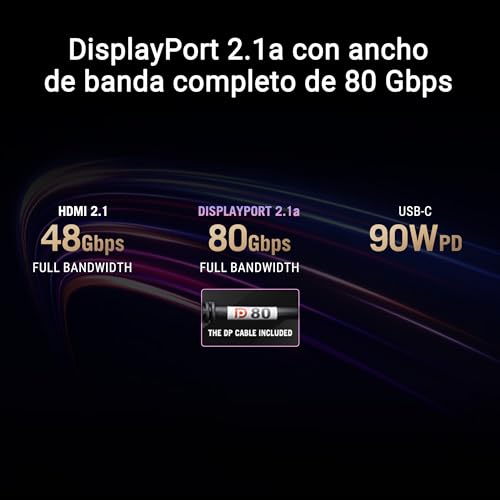 ASUS ROG Swift OLED PG27UCDM - Monitor Gaming de 27" 4K QD-OLED, 240Hz, 0.03ms, Anti-Flicker 2.0, disipador de Calor, Care Pro, Neo Proximity Sensor, DisplayWidget Center, DisplayPort 2.1a