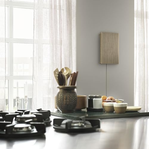 Bang & Olufsen Beosound Level Altavoz Inalámbrico Bluetooth Portátil y WiFi, El Primer Altavoz Certificado de Diseño Regenerativo Cradle to Cradle, IP54, Hasta 16 Horas de Batería Gold Tone/Wood