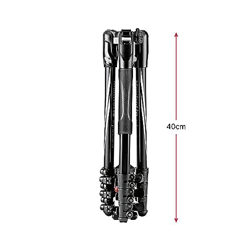 Manfrotto Befree Advanced Kit de Viaje, Cierre de Palanca, Aluminio, Cabezal de Bola y Placa 200PL de Liberación Rápida con Rosca 1/4'', Compacto para Cámaras DSLR, Mirrorless