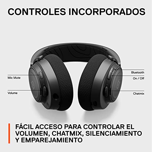 SteelSeries Arctis Nova 7 Wireless - Cascos Gaming Inalámbricos Multisistema - Controladores magnéticos de neodimio - 2,4GHz + Bluetooth - 38h de batería - Micro ClearCast Gen2 IA - PC,PS5,VR