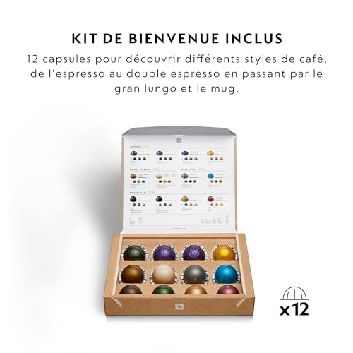 Nespresso Máquina de café Vertuo Creatista, máquina de cápsulas de 2 litros, Sage Black Truffle