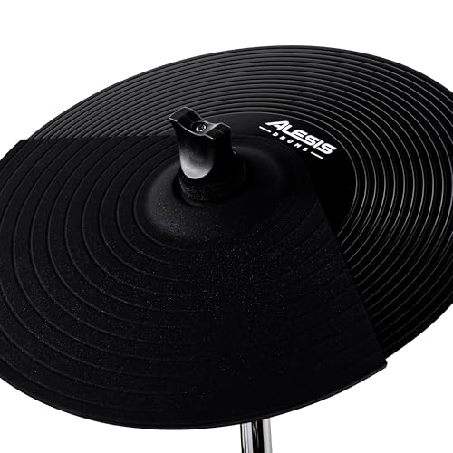 Alesis Crimson III - Set de Batería Eléctrica, Bluetooth, MIDI, Parches de Malla Doble Zona, Ride Triple Zona, Platillos con Choke, Lecciones de Drumeo y BFD, Admite Doble Bombo, Rojo