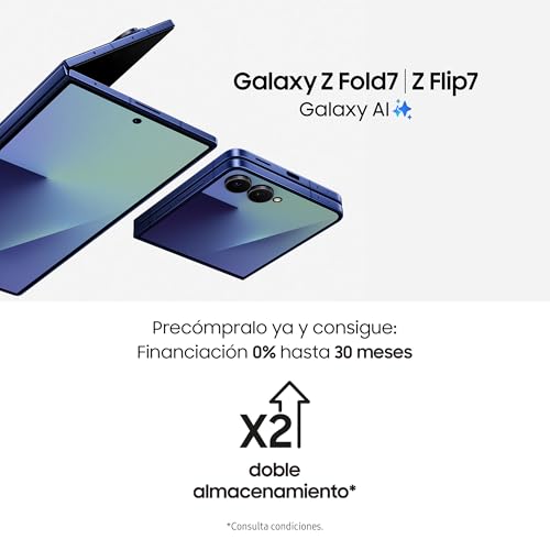 Samsung Galaxy Z Fold7 1TB - Galaxy AI, Ligero y Plegable, Pantalla Grande, Cámara 200MP, Memoria 12GB, Azul Intenso, Garantía del Fabricante 3 Años + 1 año Extra (Versión Española)