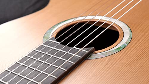 ARTESANO Guitarra de concierto Nuevo Verde, maciza, funda blanda