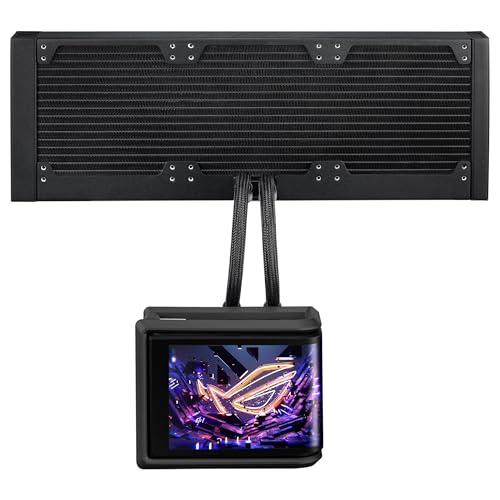 Asus ROG Ryuo IV SLC 360 ARGB - Sistema de refrigeración líquida todo en uno para CPU; tubos más cortos; pantalla AMOLED curva de 6,67 pulgadas que admite vídeo o información personalizada del sistema