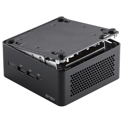 ASUS NUC 14 Pro Mini PC Comercial con IA, Procesador Intel Core Ultra 7 155H, Intel ARC Graphics, 32GB RAM DDR5 (2x16), 1TB SSD, Windows 11 Pro, Cable de alimentación Incluido, Negro