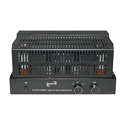 Dynavox VR-70 E II - Amplificador a válvulas para tocadiscos, color negro (importado)
