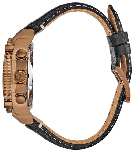 Bulova Reloj Analógico para Hombre de Cuarzo con Correa en Cuero 97B188