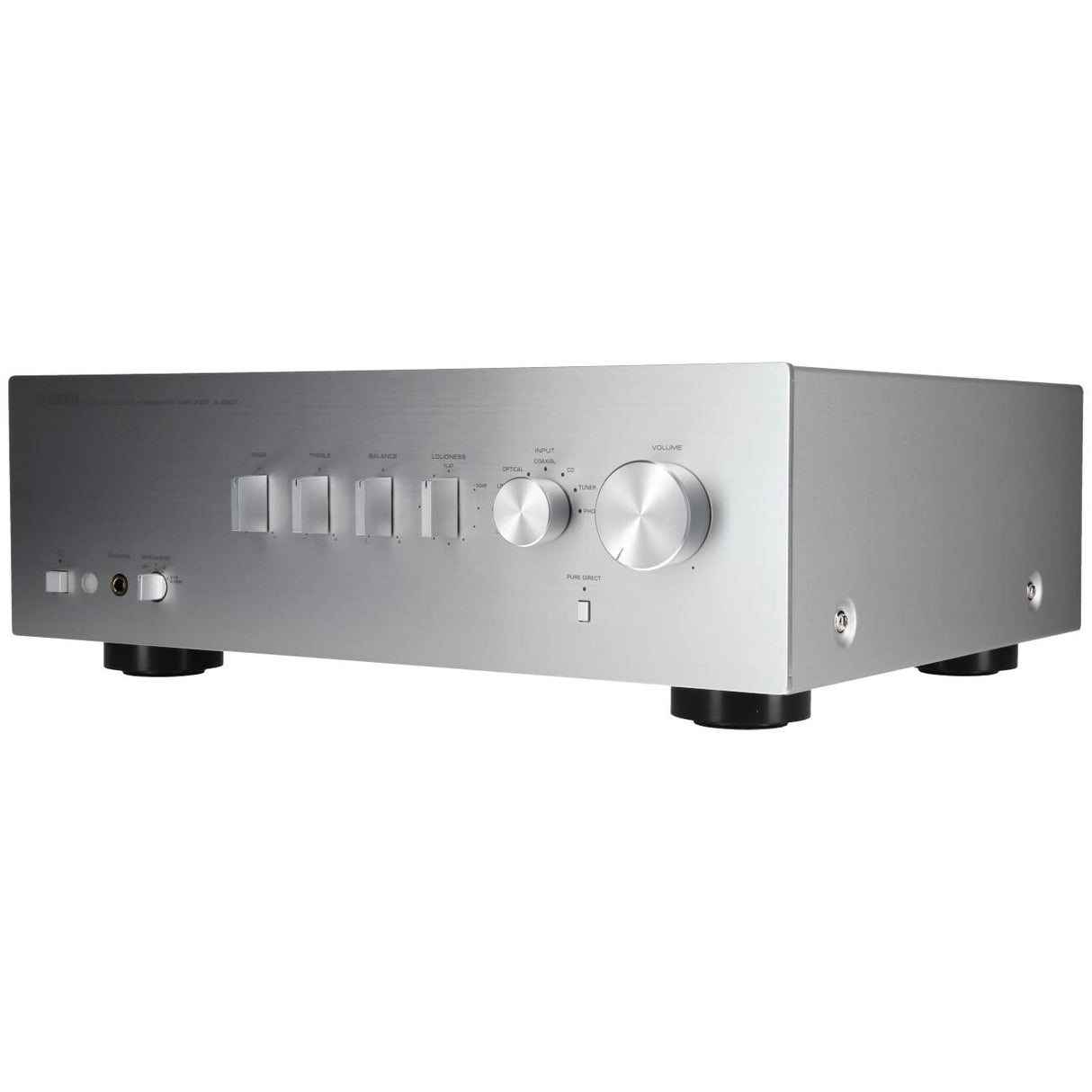 Yamaha AS-501 - Amplificador integrado estéreo de 120 W por canal, plata