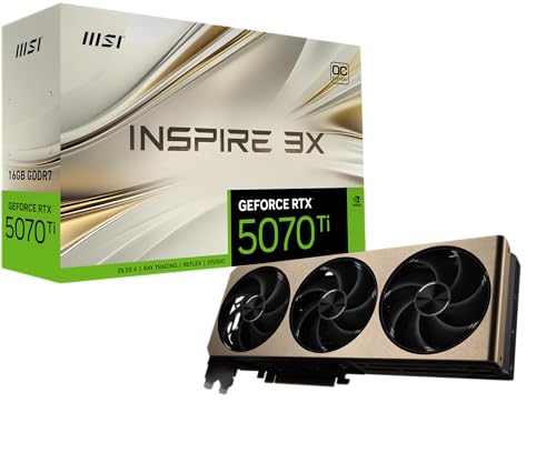 MSI GeForce RTX 5070 Ti 16G Inspire 3X OC - Tarjeta gráfica