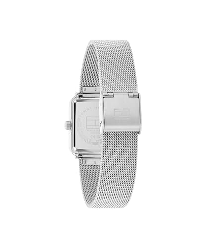 Tommy Hilfiger Reloj De Movimiento De Cuarzo De Dos Manecillas para Mujer con Correa de Malla de Acero Inoxidable Plateada - 1782790